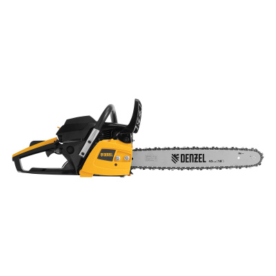Пила цепная бензиновая DGS-5218, шина 45 см, 52 см3, 3.5 л.с, шаг 0.325, паз 1.5 мм, 72 звена Denzel купить в Москве с доставкой по всей России | ProtosMarket.ru