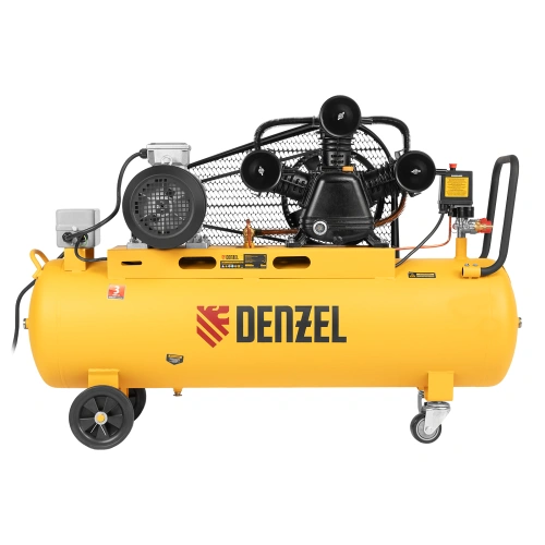 Компрессор воздушный BCW3000-T/100, ременный привод, 3.0 кВт, 100 литров, 520 л/мин Denzel по ценам производителя в Москве с доставкой по всей России