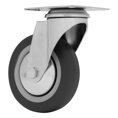 Колесо поворотное D 100 мм, крепление  платформенное Сибртех по ценам производителя в Москве с доставкой по всей России