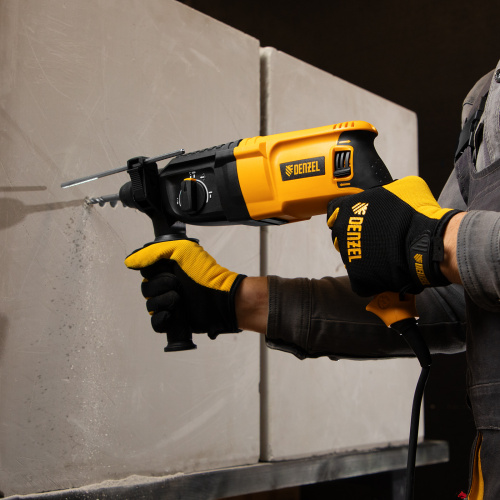 Перфоратор электрический RHH-800-26, SDS-plus, 800 Вт, 3 Дж, 3 плюс 1 реж. Denzel по ценам производителя в Москве с доставкой по всей России
