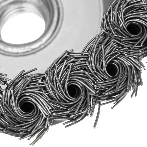 Щетка для УШМ, 100 мм, М14, "чашка", крученая металлическая проволока Сибртех по ценам производителя в Москве с доставкой по всей России