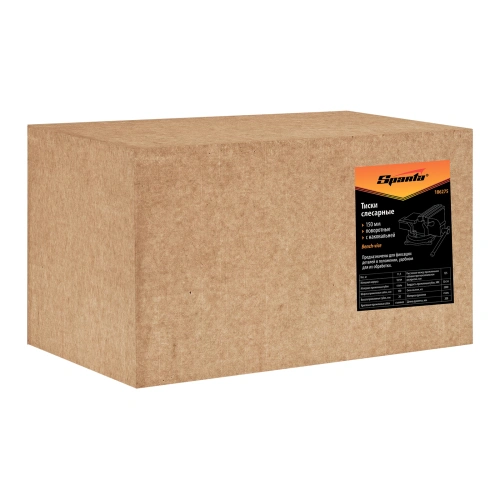 Тиски слесарные, 100 мм, поворотные, с наковальней Sparta по ценам производителя в Москве с доставкой по всей России