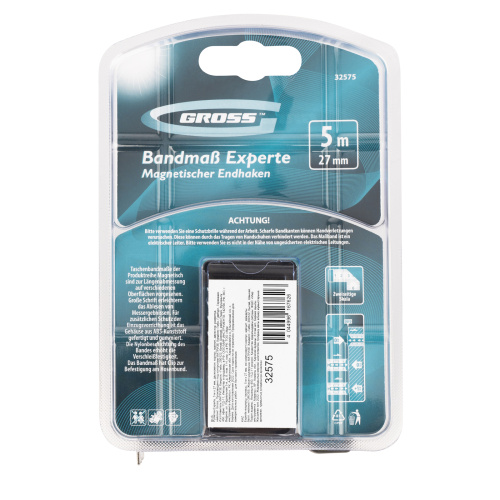 Рулетка Experte,5 м x 27 мм,двухкомпонентный корпус,магнит,двухсторонняя разметка,нейлон Gross по ценам производителя в Москве с доставкой по всей России