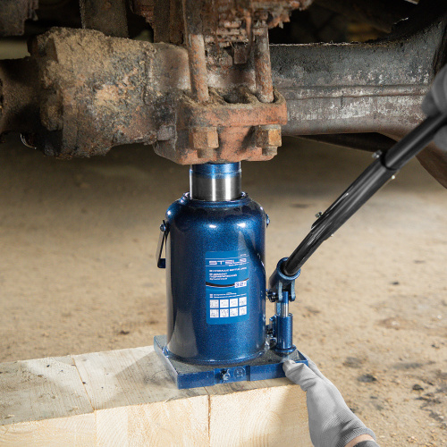 Домкрат гидравлический бутылочный, 32 т, h подъема 260-420 мм Stels по ценам производителя в Москве с доставкой по всей России