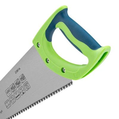 Ножовка по дереву "Зубец", 450 мм, 7-8 TPI, каленый зуб 3D, двухкомпонентная рукоятка Сибртех по ценам производителя в Москве с доставкой по всей России