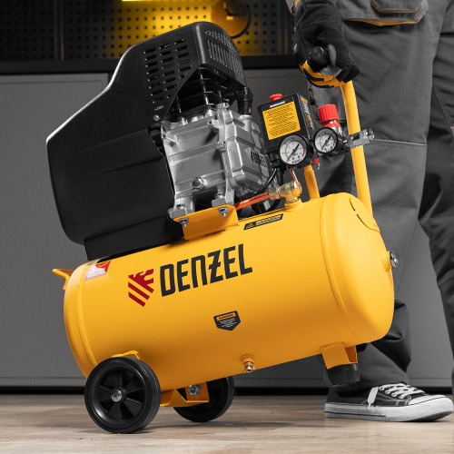 Компрессор воздушный DC1500/24, прямой привод, 1.5 кВт, 24 литра, 220 л/мин Denzel по ценам производителя в Москве с доставкой по всей России