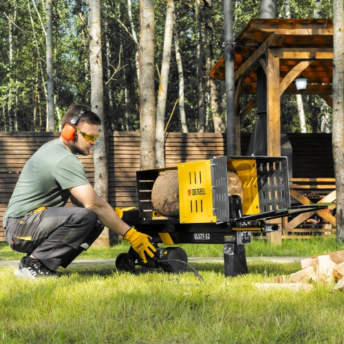 Дровокол электрический ELS7T-52, 2300 Вт, сила раскола 7т, макс. размеры полена D250 x 520 мм Denzel по ценам производителя в Москве с доставкой по всей России