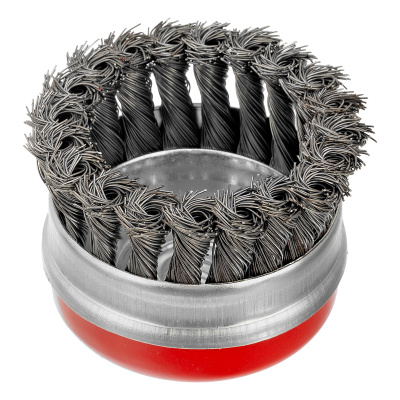 Щетка для УШМ Heavy Duty, 80 мм, М14, "чашка", крученая проволока 0.5 мм Matrix по ценам производителя в Москве с доставкой по всей России