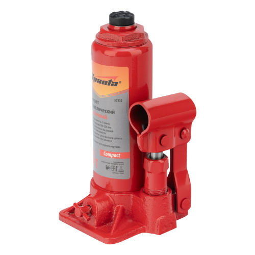 Домкрат гидравлический бутылочный 3т, h подъема 180-320 мм Sparta Compact по ценам производителя в Москве с доставкой по всей России