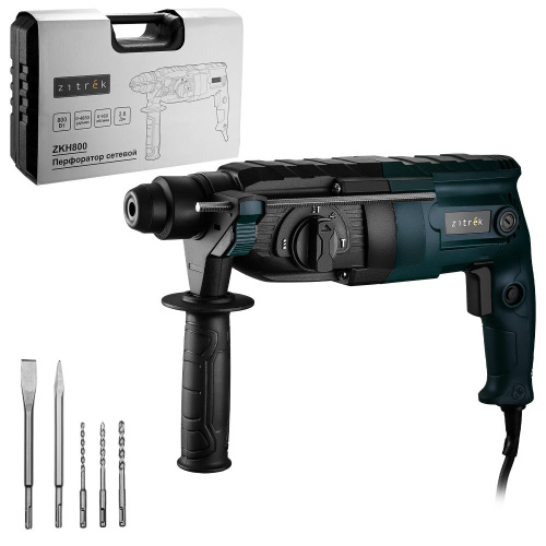 Перфоратор сетевой Zitrek ZKH800 в кейсе, с набором из 5 буров, 800 Вт по ценам производителя в Москве с доставкой по всей России