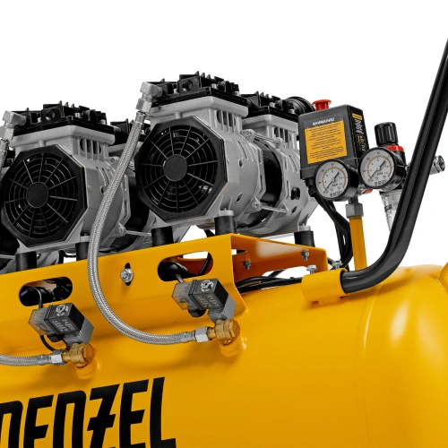 Компрессор безмасляный, малошумный DLS 1800/100,1800 Вт, 3x600, 100 л, 345 л/мин Denzel по ценам производителя в Москве с доставкой по всей России