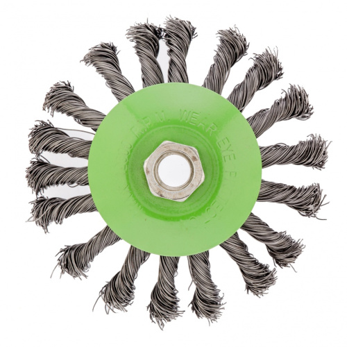 Щетка для УШМ, 115 мм, М14, "тарелка", крученая проволока 0.5 мм Сибртех по ценам производителя в Москве с доставкой по всей России