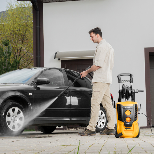 Моечная машина высокого давления R-180D, 2200 Вт, 180 бар, 380 л/ч, с барабаном Denzel по ценам производителя в Москве с доставкой по всей России