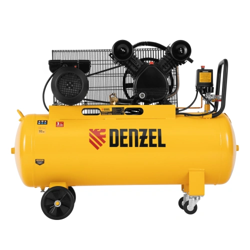 Компрессор воздушный BCV2200/100, ременный привод, 2.2 кВт, 100 литров, 370 л/мин Denzel по ценам производителя в Москве с доставкой по всей России