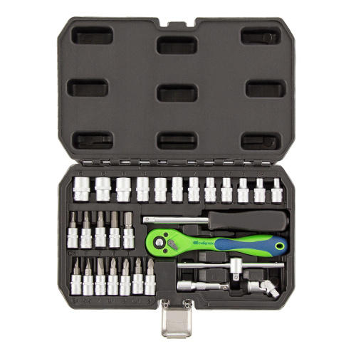 Набор инструментов 29 предметов, CrV, 1/4" Сибртех по ценам производителя в Москве с доставкой по всей России