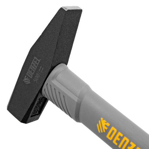 Молоток слесарный, 500 г, кованый, фибергласовая рукоятка c TPR покрытием Denzel по ценам производителя в Москве с доставкой по всей России