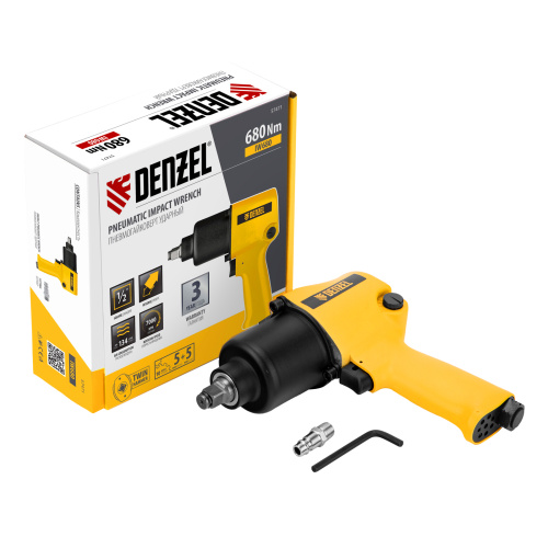 Ударный пневмогайковерт IW680, 1/2", 7000 об/мин, 680 Нм Denzel по ценам производителя в Москве с доставкой по всей России