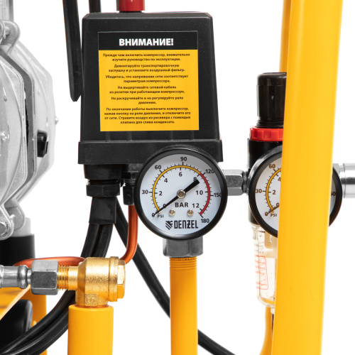 Компрессор безмасляный, малошумный DLS 2200/50, 2200 Вт, 2x1100, 50 л, 380 л/мин Denzel по ценам производителя в Москве с доставкой по всей России