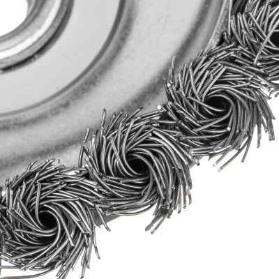 Щетка для УШМ, 125 мм, М14, "чашка", крученая металлическая проволока Сибртех купить в Москве с доставкой по всей России | ProtosMarket.ru