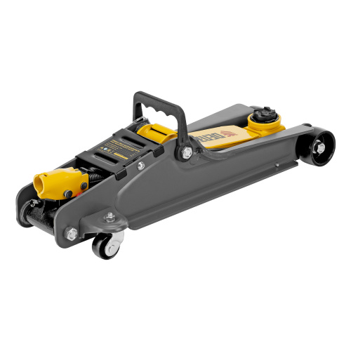 Домкрат гидравлический подкатной с фиксатором, 2,5 т,  85-385 мм, в пласт. кейсе Denzel по ценам производителя в Москве с доставкой по всей России