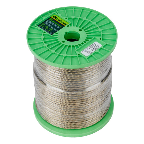 Трос металлополимерный прозрачный ПР-6.0, толщина 6.0 мм, катушка 150 метров Сибртех по ценам производителя в Москве с доставкой по всей России