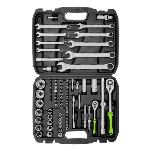 Набор инструмента, 1/2", 1/4", пластиковый кейс, 83 предмета Сибртех по ценам производителя в Москве с доставкой по всей России