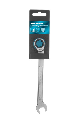 Ключ комбинированный трещоточный, 12 мм, количество зубьев 100 Gross по ценам производителя в Москве с доставкой по всей России