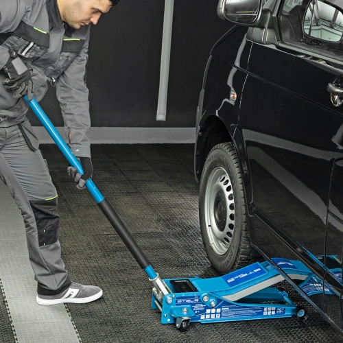 Домкрат гидравлический подкатной, быстрый подъем, 3т Low Profile Quick, 75-515 мм, профессиональный Stels по ценам производителя в Москве с доставкой по всей России