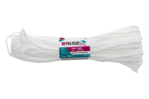 Шнур бельевой полипропиленовый с сердечником, 3 мм, L 20 м, белый, Home Palisad по ценам производителя в Москве с доставкой по всей России