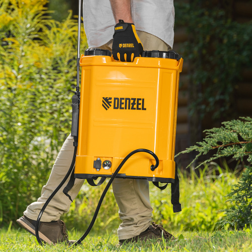 Опрыскиватель ранцевый аккумуляторный D-16LA, 16 л, 12 В, 8 Ач Denzel по ценам производителя в Москве с доставкой по всей России