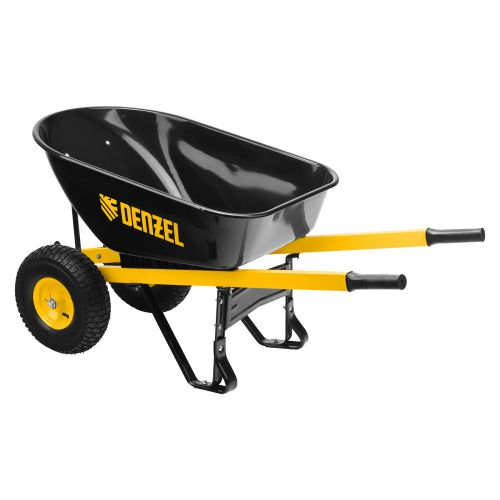 Тачка строительная, усиленная, объем 140 л, 250 кг, двухколесная, колесо 15х6.00-6 Denzel по ценам производителя в Москве с доставкой по всей России