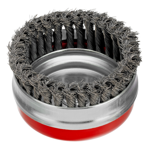 Щетка для УШМ Heavy Duty, 125 мм, М14, "чашка", крученая проволока 0.5 мм Matrix по ценам производителя в Москве с доставкой по всей России