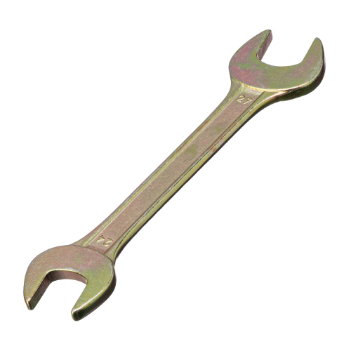 Ключ рожковый, 24 х 27 мм, желтый цинк Сибртех по ценам производителя в Москве с доставкой по всей России