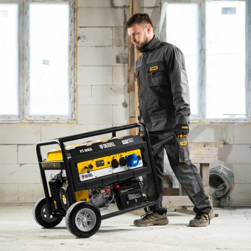 Генератор бензиновый PS 80 EA, 8.0 кВт, 230 В, 25 л, коннектор автоматики, электростартер Denzel по ценам производителя в Москве с доставкой по всей России