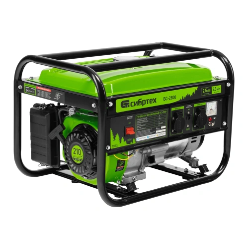 Генератор бензиновый БС-2800, 2.5 кВт, 230В, четырехтактный, 15 л, ручной стартер Сибртех по ценам производителя в Москве с доставкой по всей России