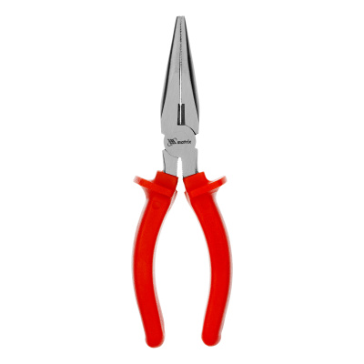 Длинногубцы прямые Econom, 180 мм, шлифованные, пластмассовые рукоятки Matrix по ценам производителя в Москве с доставкой по всей России