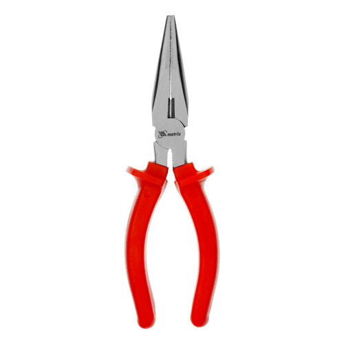 Длинногубцы прямые Econom, 180 мм, шлифованные, пластмассовые рукоятки Matrix по ценам производителя в Москве с доставкой по всей России