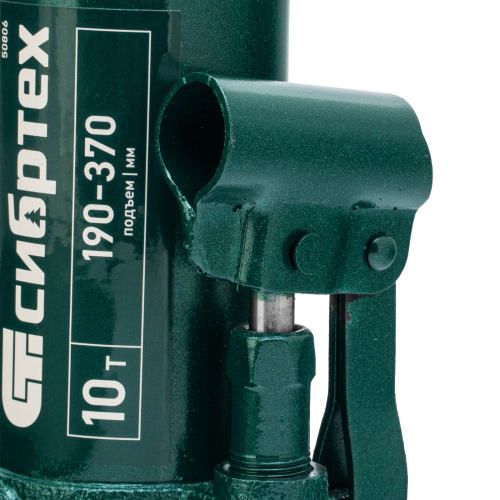 Домкрат гидравлический бутылочный, 10 т, 190-370 мм Сибртех по ценам производителя в Москве с доставкой по всей России