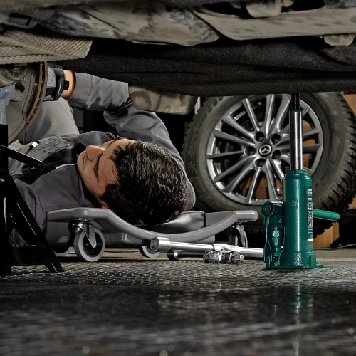 Домкрат гидравлический бутылочный, 3 т, 180-320 мм, в пласт. кейсе Сибртех по ценам производителя в Москве с доставкой по всей России