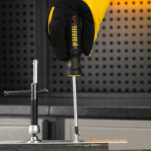 Отвертка, PH2х100 мм, S2, 3к рукоятка Denzel по ценам производителя в Москве с доставкой по всей России