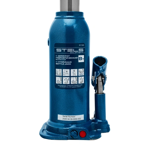 Домкрат гидравлический бутылочный, 8 т, h подъема 222-447 мм Stels по ценам производителя в Москве с доставкой по всей России