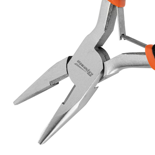 Длинногубцы прямые Mini, 130 мм, никелированные, авторазжим Sparta по ценам производителя в Москве с доставкой по всей России