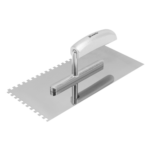 Гладилка из нержавеющей стали, 280 х 130 мм, деревянная ручка, зуб 6 х 6 мм Matrix по ценам производителя в Москве с доставкой по всей России