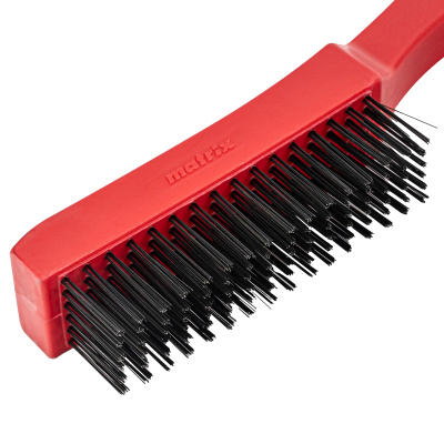 Щетка зачистная шестирядная, закаленная прямая проволока с пластиковой ручкой Matrix по ценам производителя в Москве с доставкой по всей России