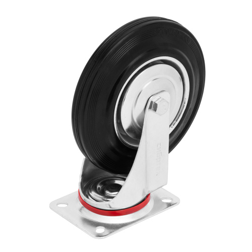 Колесо поворотное D 200 мм, крепление  платформенное Сибртех по ценам производителя в Москве с доставкой по всей России