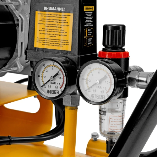 Компрессор безмасляный, малошумный DLS 1800/100,1800 Вт, 3x600, 100 л, 345 л/мин Denzel по ценам производителя в Москве с доставкой по всей России
