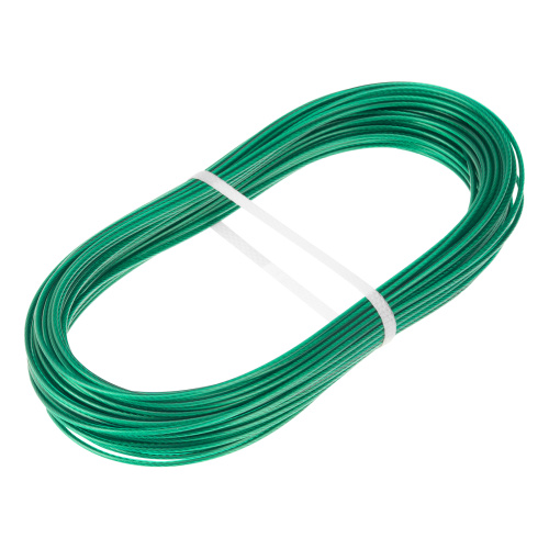 Трос металлополимерный зеленый ПР-2.0, толщина 2.0 мм, моток 20 метров Сибртех по ценам производителя в Москве с доставкой по всей России