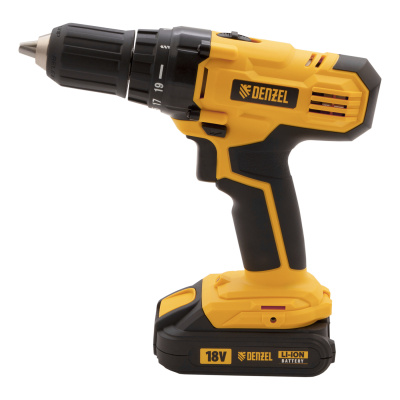 Дрель-шуруповерт аккумуляторная CDL-IB-18-02, Li-Ion, 18 В, 2 акк. Denzel по ценам производителя в Москве с доставкой по всей России