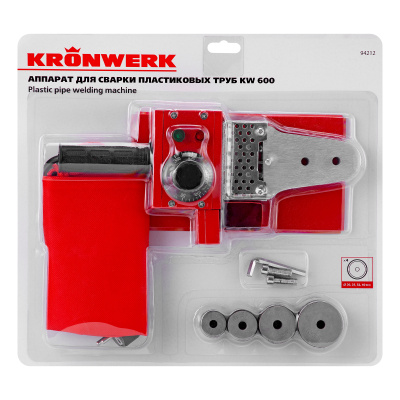 Аппарат для сварки пластиковых труб K W 600, 600 Вт, 300 °C, 20-25-32-40 мм, блистер Kronwerk по ценам производителя в Москве с доставкой по всей России