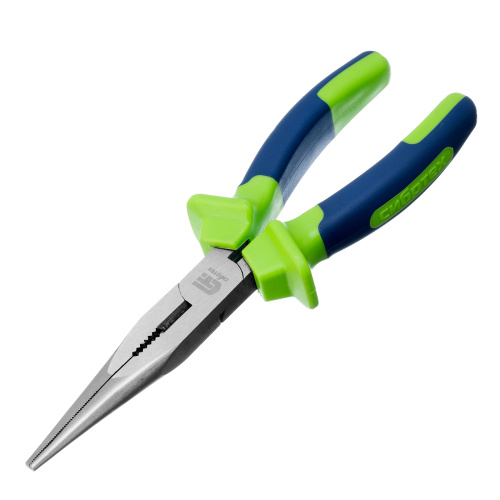 Длинногубцы прямые, 200 мм, двухкомпонентные рукоятки Сибртех по ценам производителя в Москве с доставкой по всей России